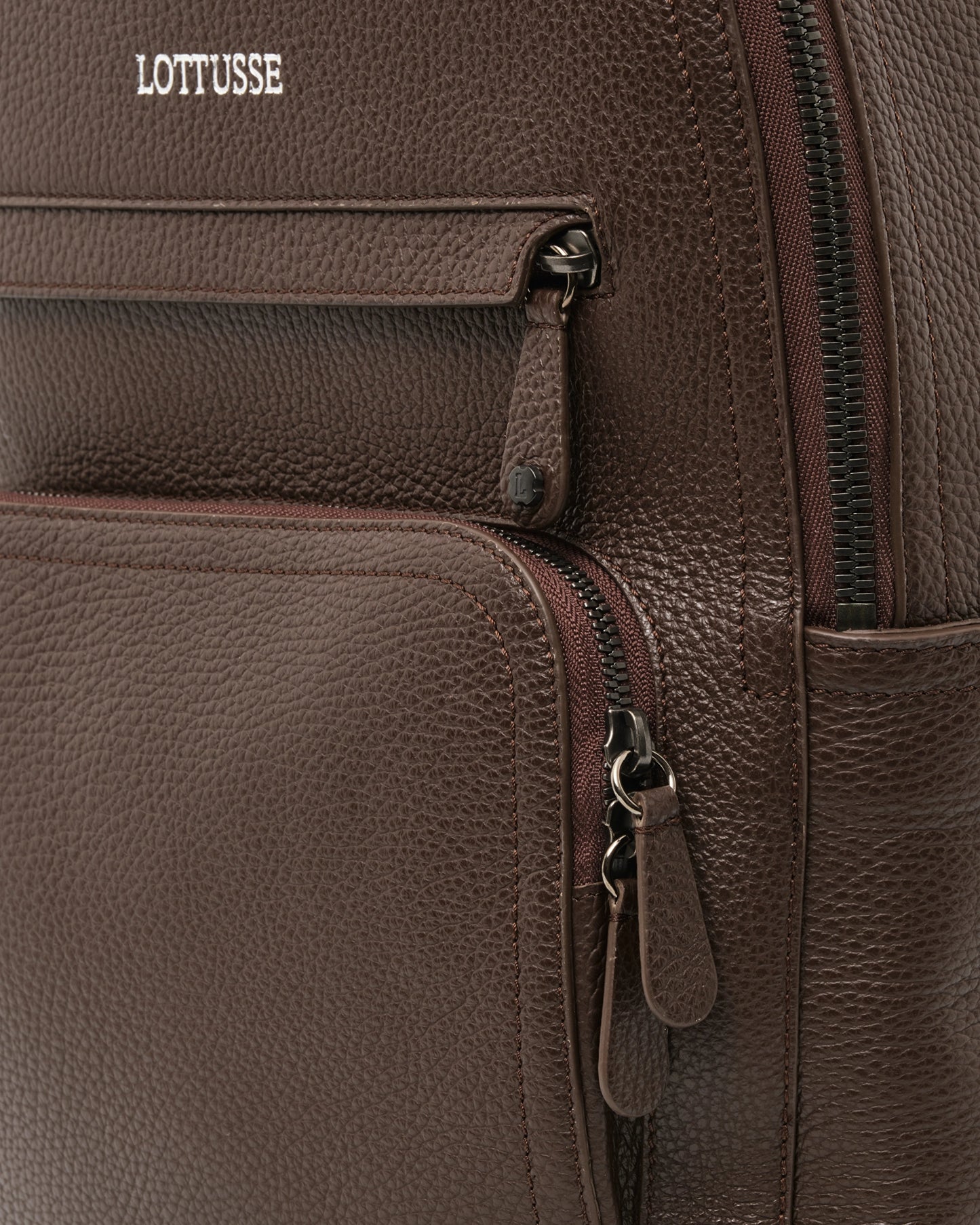 LOTTUSSE | BOLSOS | HOMBRE | MOCHILA BORNE PIEL DE VACUNO MOKA | MARRÓN