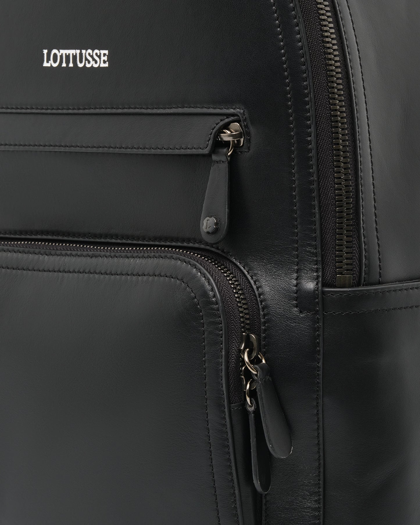 LOTTUSSE | BOLSOS | HOMBRE | MOCHILA BORNE PIEL DE VACUNO NEGRO | NEGRO
