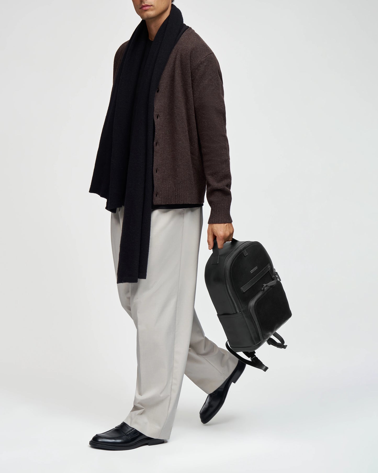 LOTTUSSE | BOLSOS | HOMBRE | MOCHILA BORNE PIEL DE VACUNO NEGRO | NEGRO