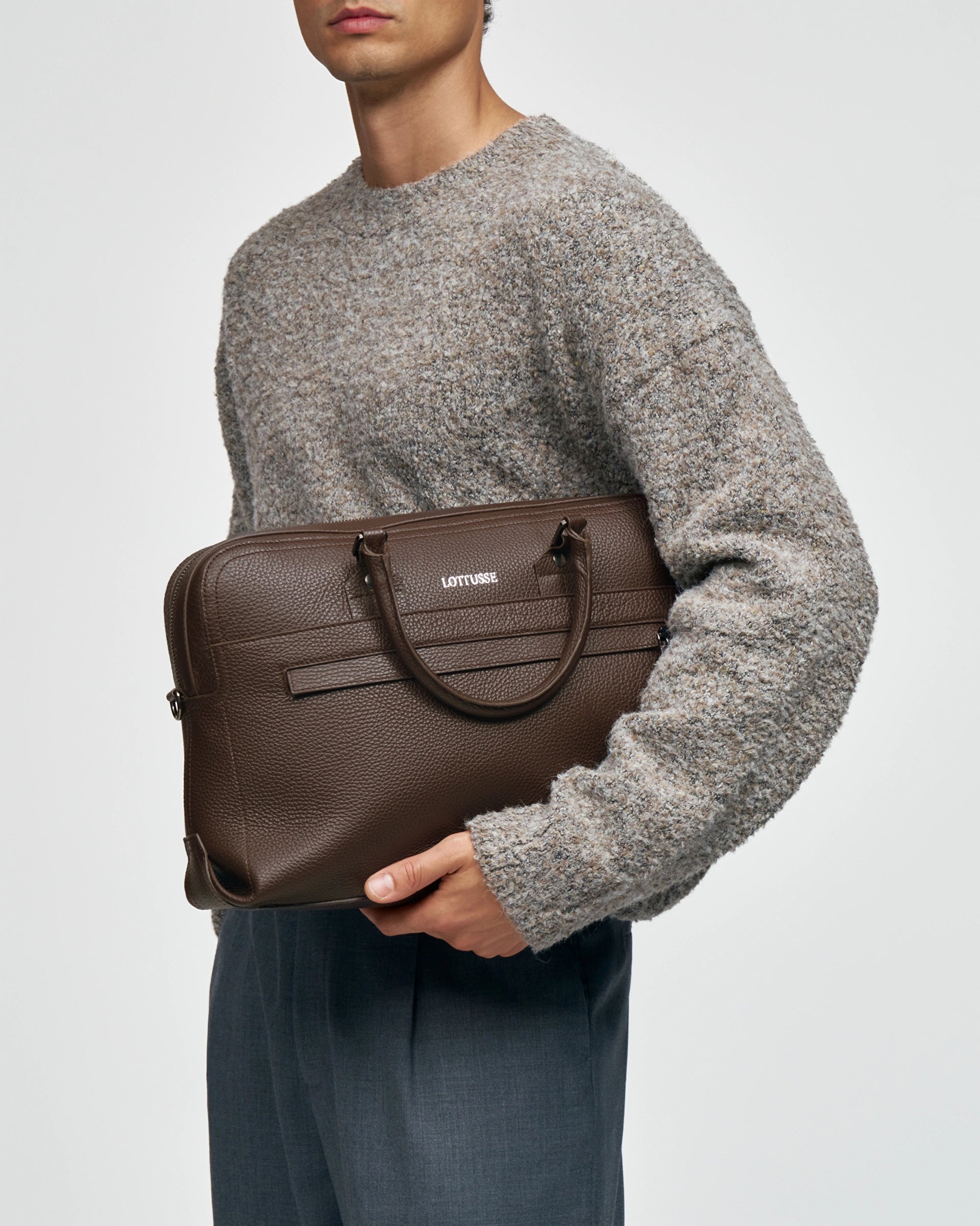 LOTTUSSE | BAGS | MEN | BORNE BAG MOKA COW LEATHER | BROWN