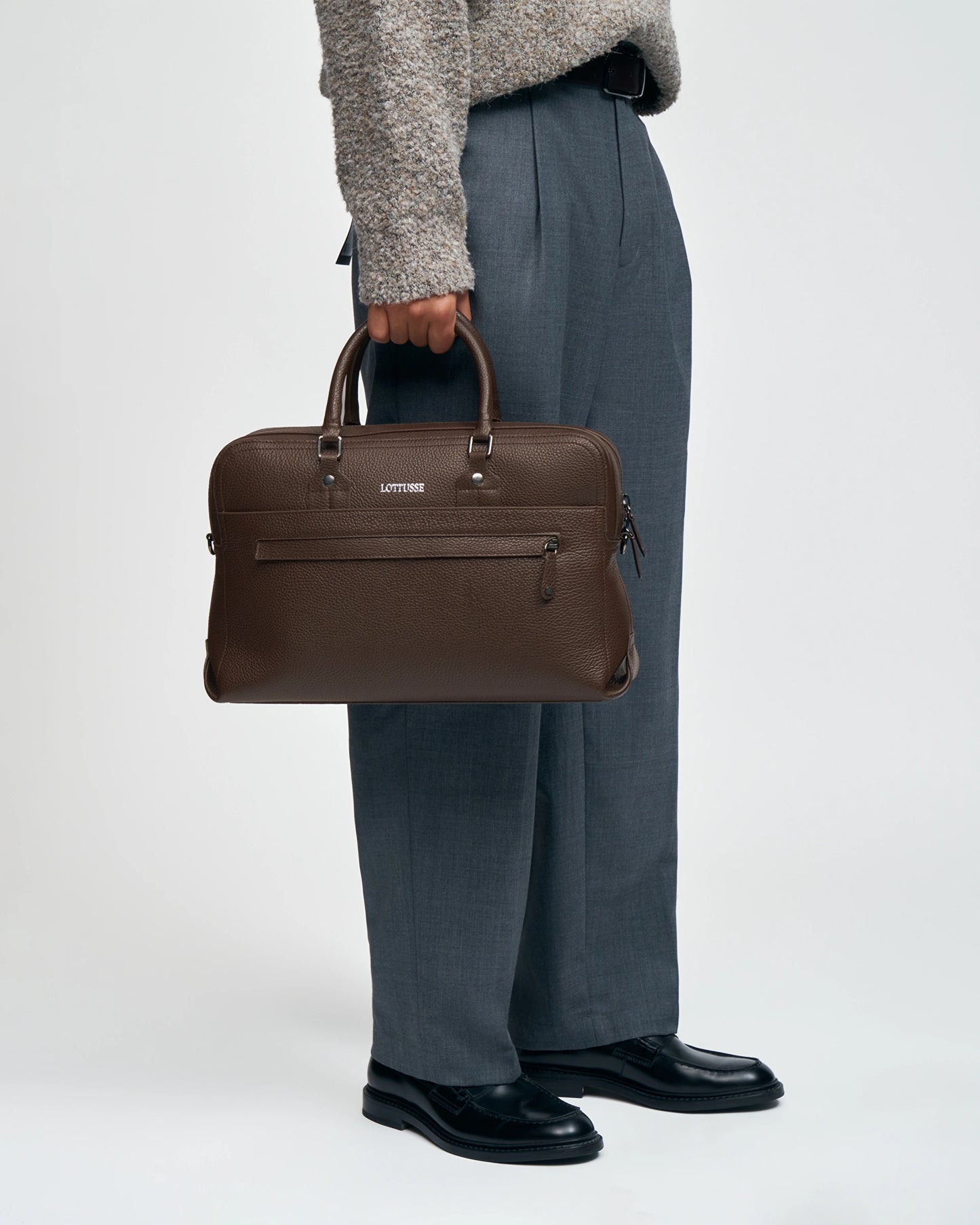 LOTTUSSE | BOLSOS | HOMBRE | BOLSO BORNE PIEL DE VACUNO MOKA | MARRÓN