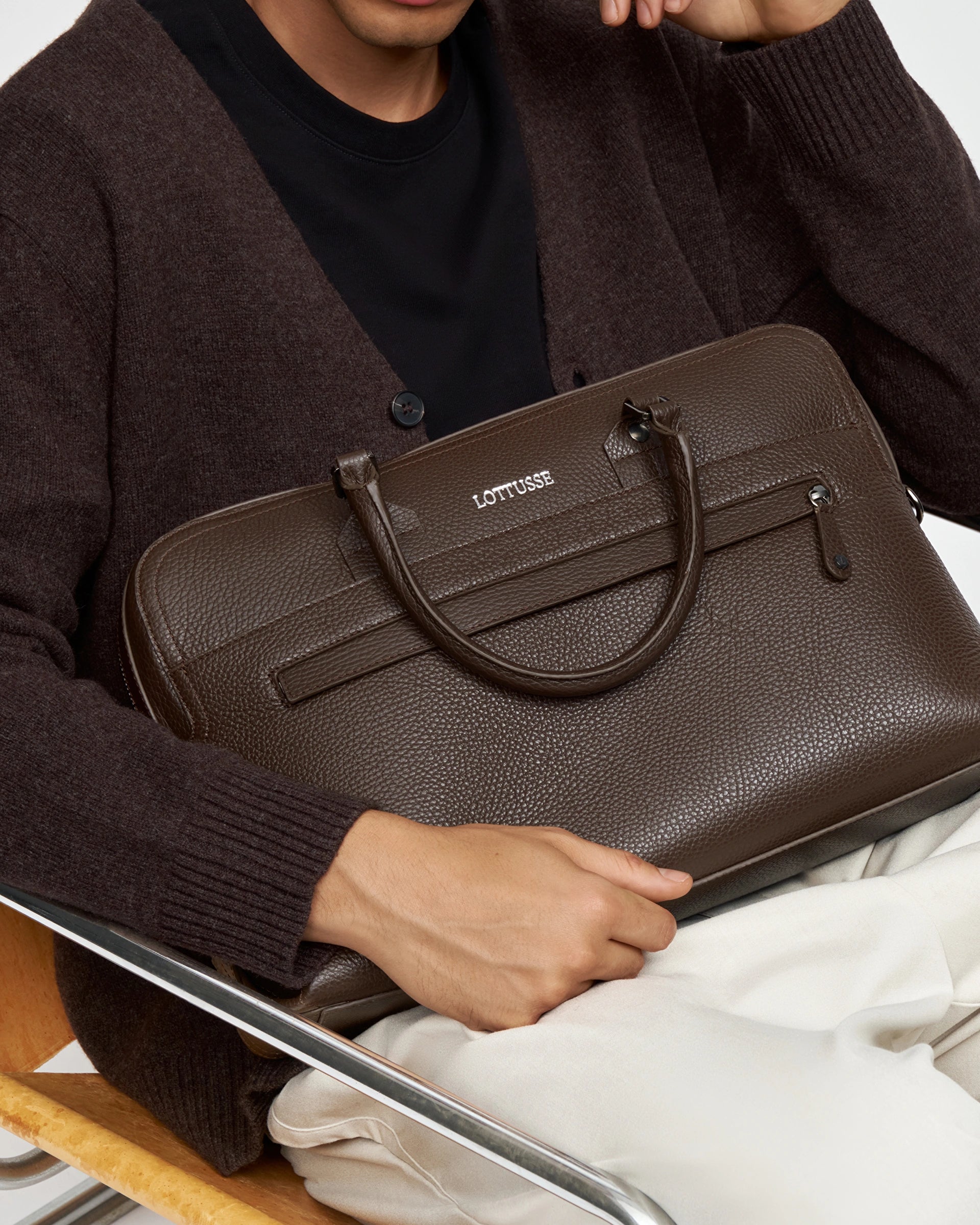 LOTTUSSE | BAGS | MEN | BORNE BAG MOKA COW LEATHER | BROWN