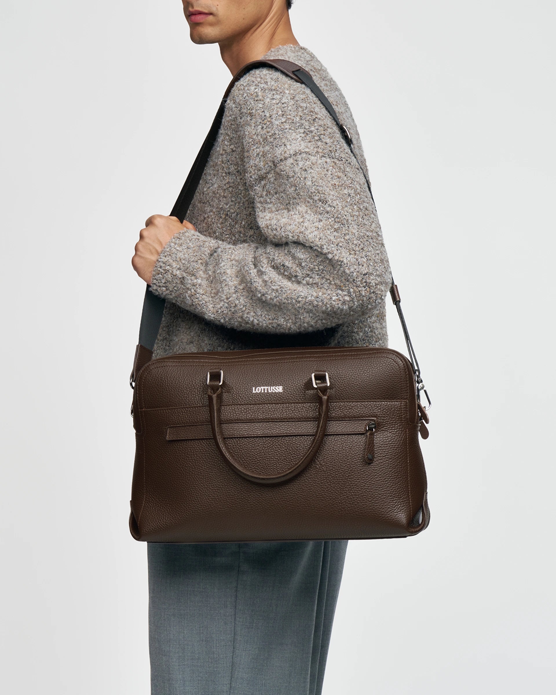 LOTTUSSE | BAGS | MEN | BORNE BAG MOKA COW LEATHER | BROWN