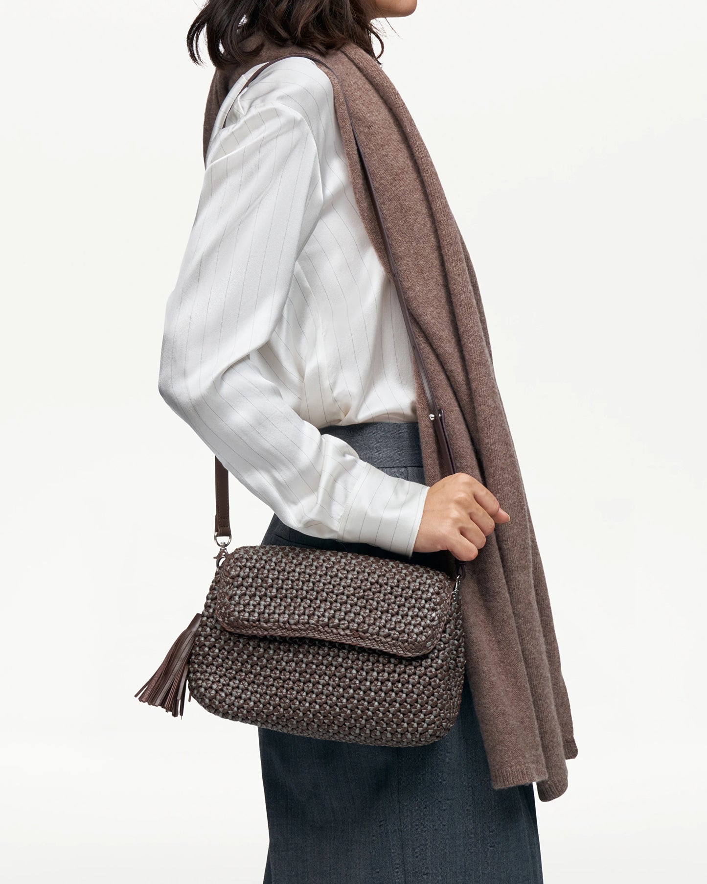 LOTTUSSE | BOLSOS | MUJER | BOLSO DE MANO NOODBAG CORDERO MARRÓN | MARRÓN