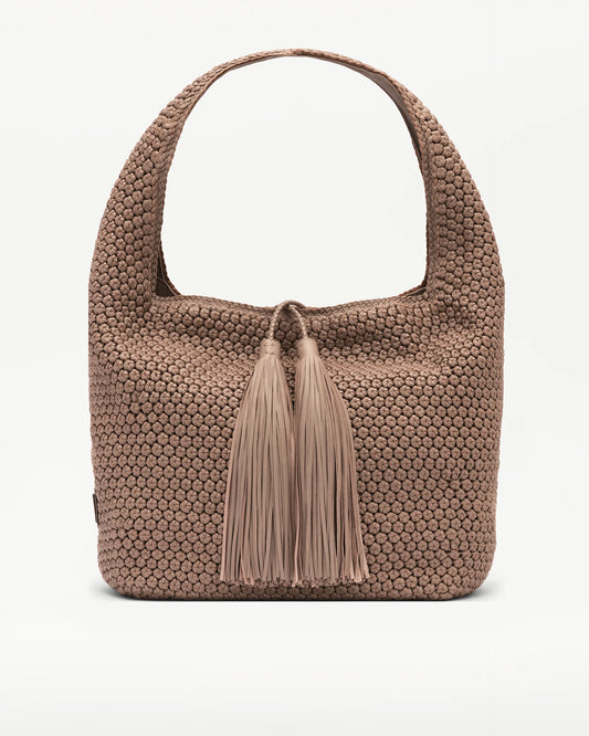 LOTTUSSE | BOLSOS | MUJER | BOLSO SACO HOBO NOODBAG PIEL DE CORDERO TOPO | MARRÓN