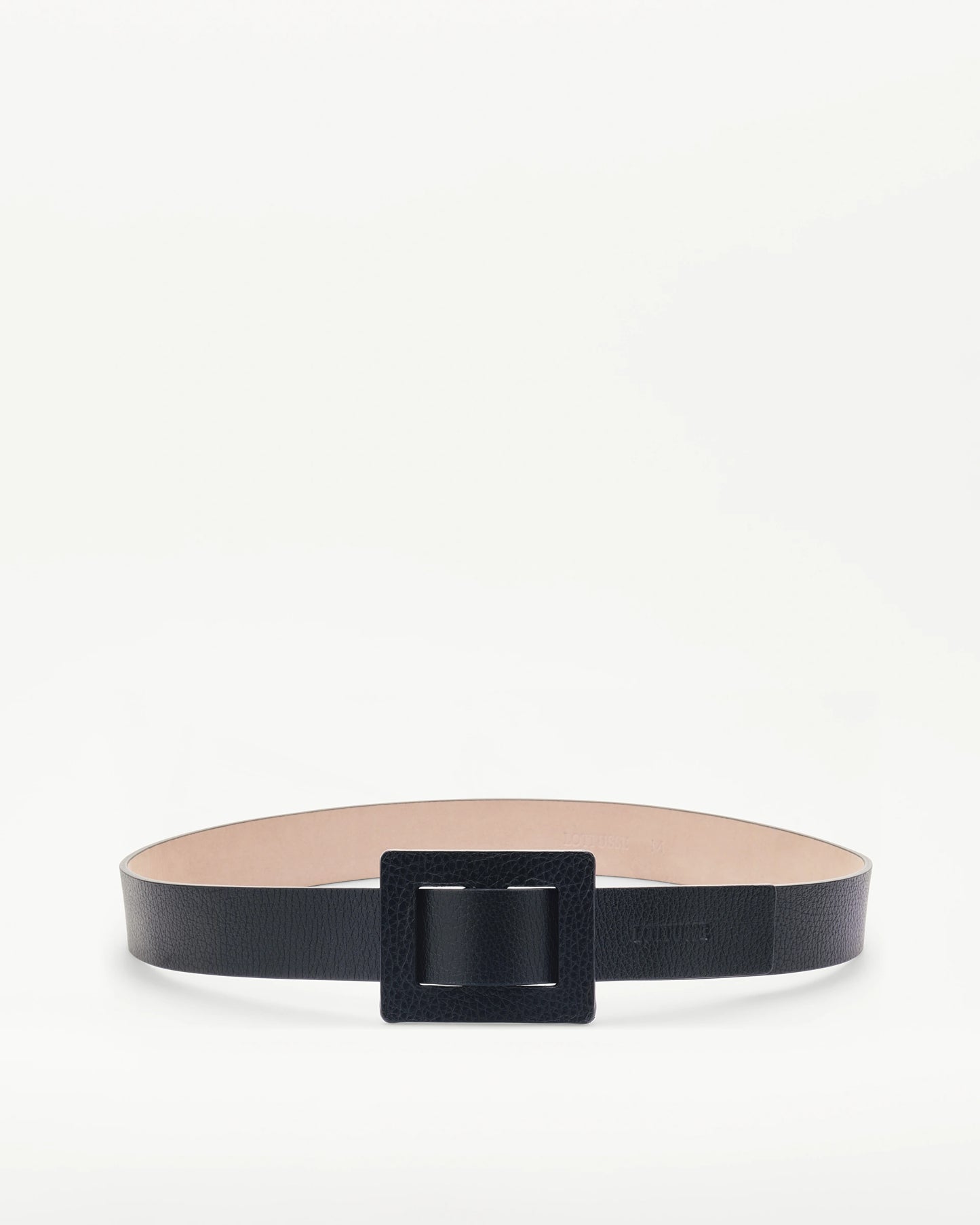 LOTTUSSE | CINTURONES | MUJER | CINTURÓN HEBILLA CUADRADA PIEL DE VACUNO NEGRO NEGRO | NEGRO