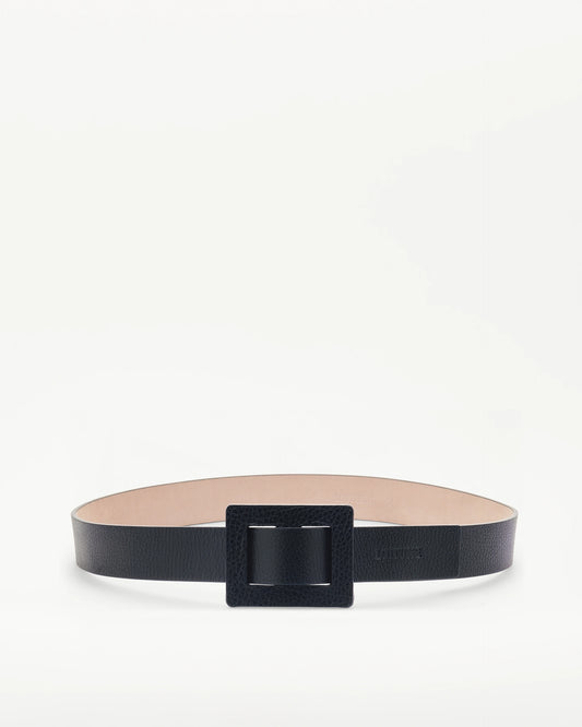LOTTUSSE | CINTURONES | MUJER | CINTURÓN HEBILLA CUADRADA PIEL DE VACUNO NEGRO NEGRO | NEGRO