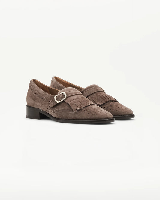 LOTTUSSE | ZAPATOS DE VESTIR | MUJER | MONKS DEIA VACUNO GRIS | GRIS