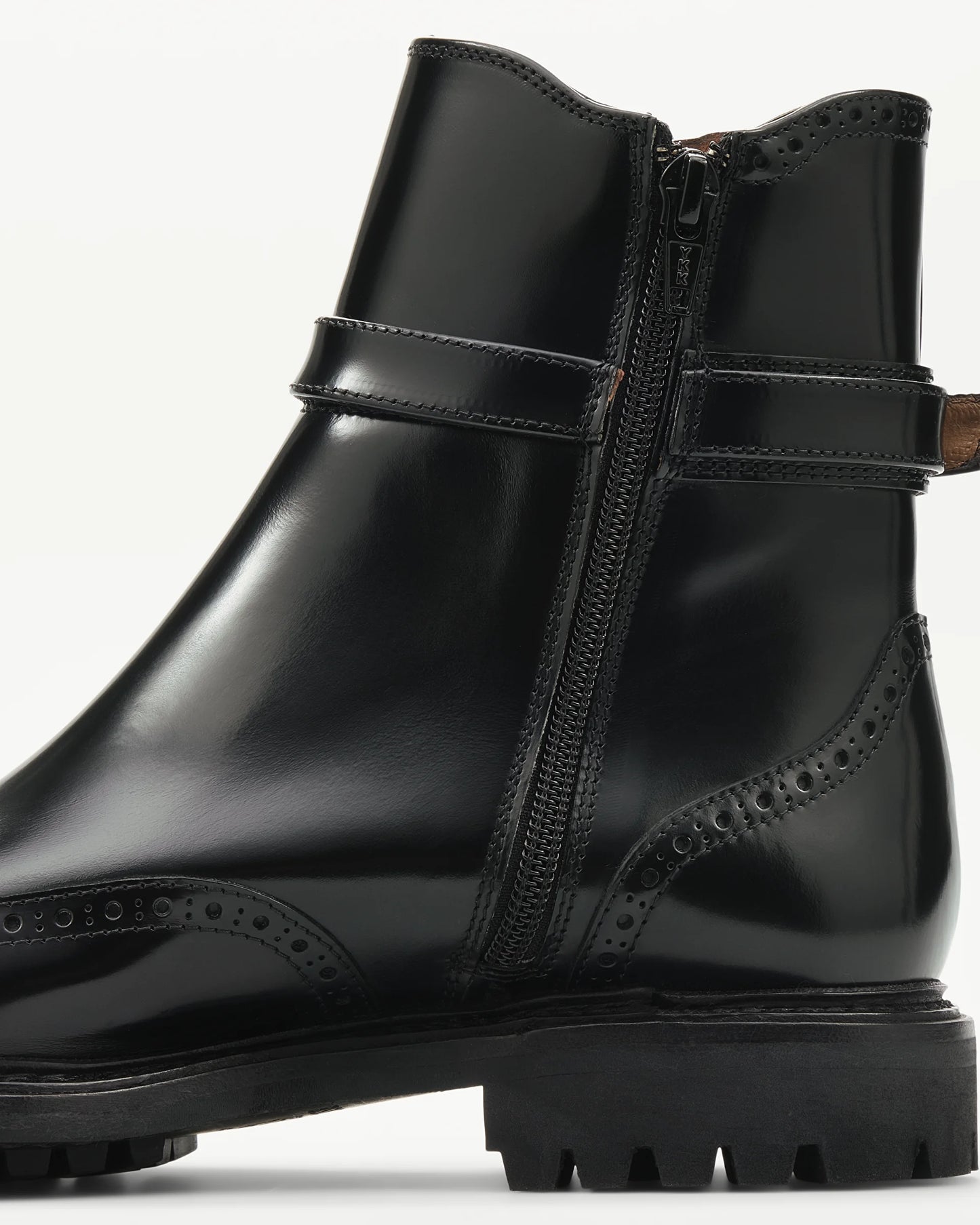 LOTTUSSE | BOTAS | MUJER | BOTINES CREMALLERA WALTON PIEL DE VACUNO NEGRO | NEGRO