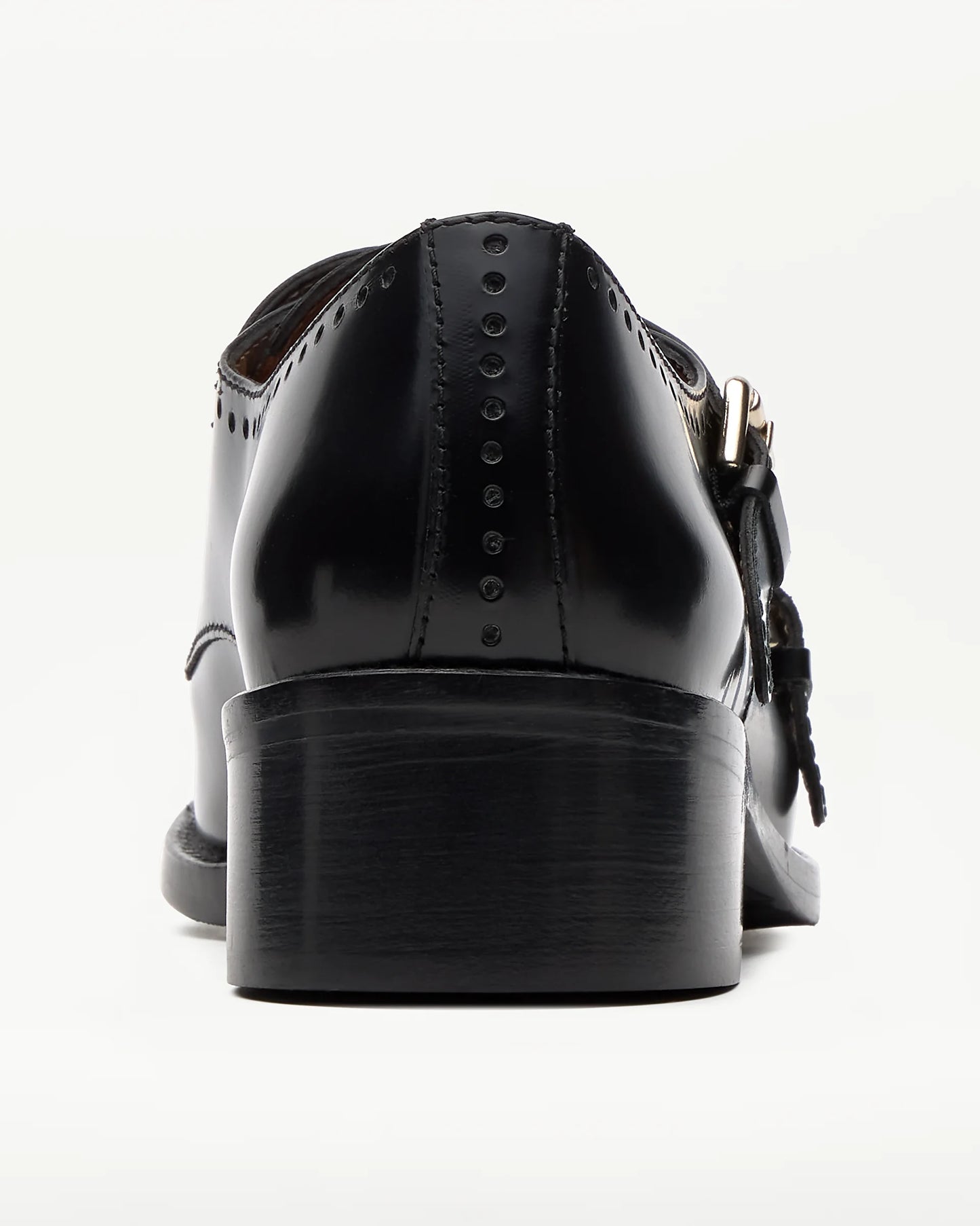 LOTTUSSE | ZAPATOS DE VESTIR | MUJER | ZAPATOS DOBLE HEBILLA PINA PIEL DE VACUNO NEGRO | NEGRO