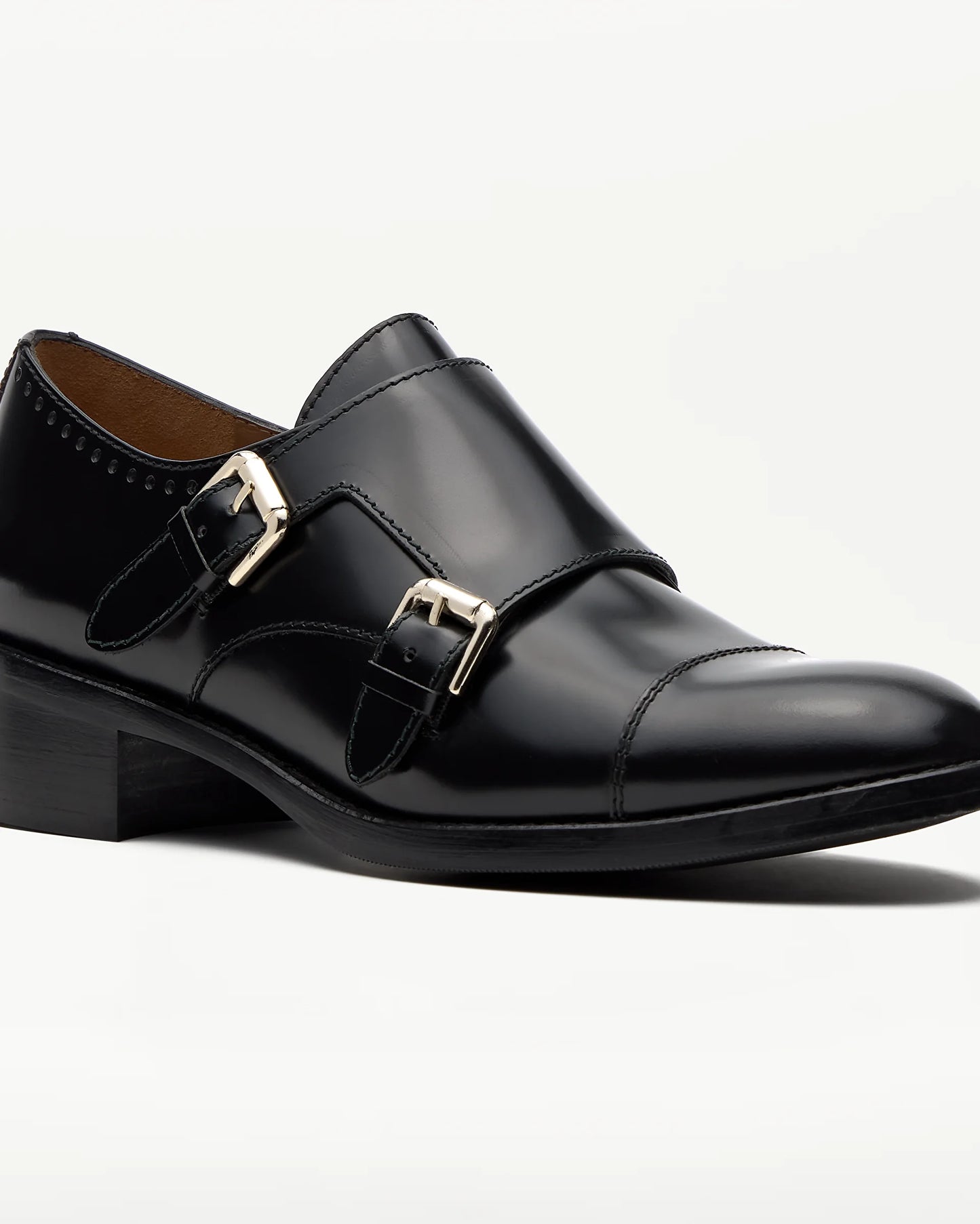 LOTTUSSE | ZAPATOS DE VESTIR | MUJER | ZAPATOS DOBLE HEBILLA PINA PIEL DE VACUNO NEGRO | NEGRO