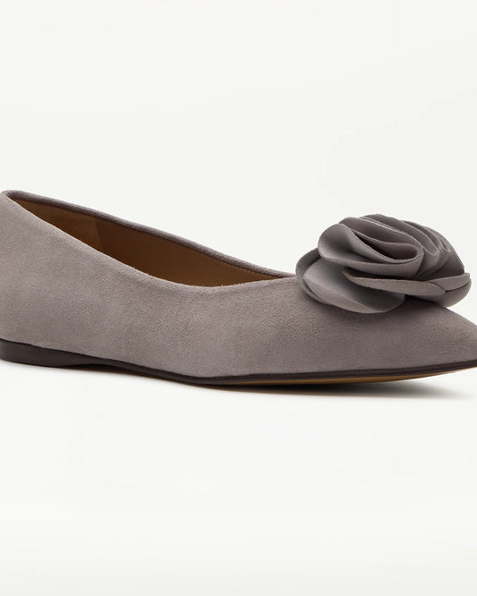 LOTTUSSE | ZAPATOS DE VESTIR | MUJER | BAILARINAS CARLA PIEL DE CORDERO GRIS | GRIS