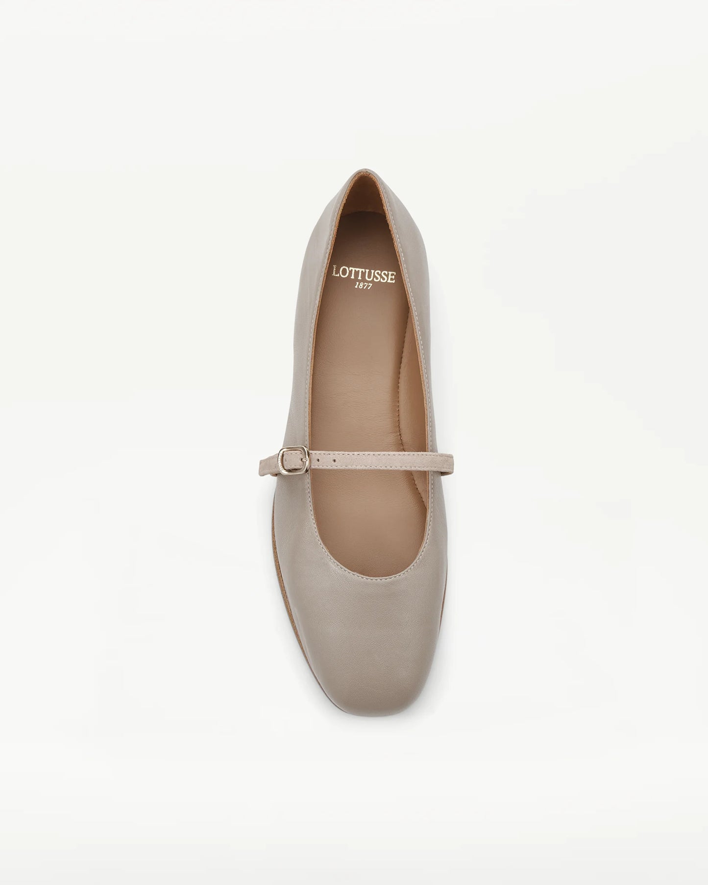 LOTTUSSE | ZAPATOS DE VESTIR | MUJER | BAILARINAS GOYA CORDERO TOPO | MARRÓN