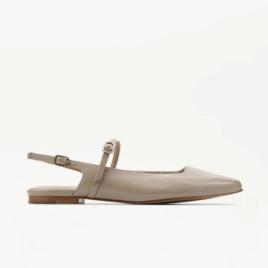 LOTTUSSE | ZAPATOS DE VESTIR | MUJER | SLINGBACKS BEL CORDERO BEIGE | BEIGE