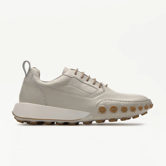 LOTTUSSE | SNEAKERS DE VESTIR | MUJER | SNEAKERS NAUTA VACUNO GRIS | BLANCO ROTO