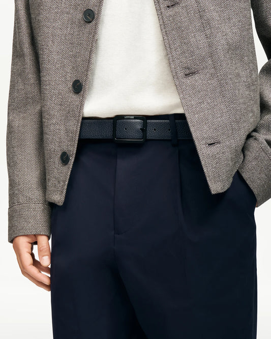 LOTTUSSE | CINTURONES | HOMBRE | CINTURÓN DE PIEL DE BECERRO MARRÓN/NEGRO AZUL MARINO | AZUL MARINO