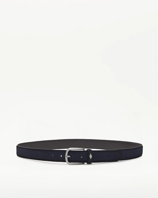 LOTTUSSE | CINTURONES | HOMBRE | CINTURÓN DE BECERRO DE ANTE DE NOBUK EN AZUL MARINO | AZUL MARINO