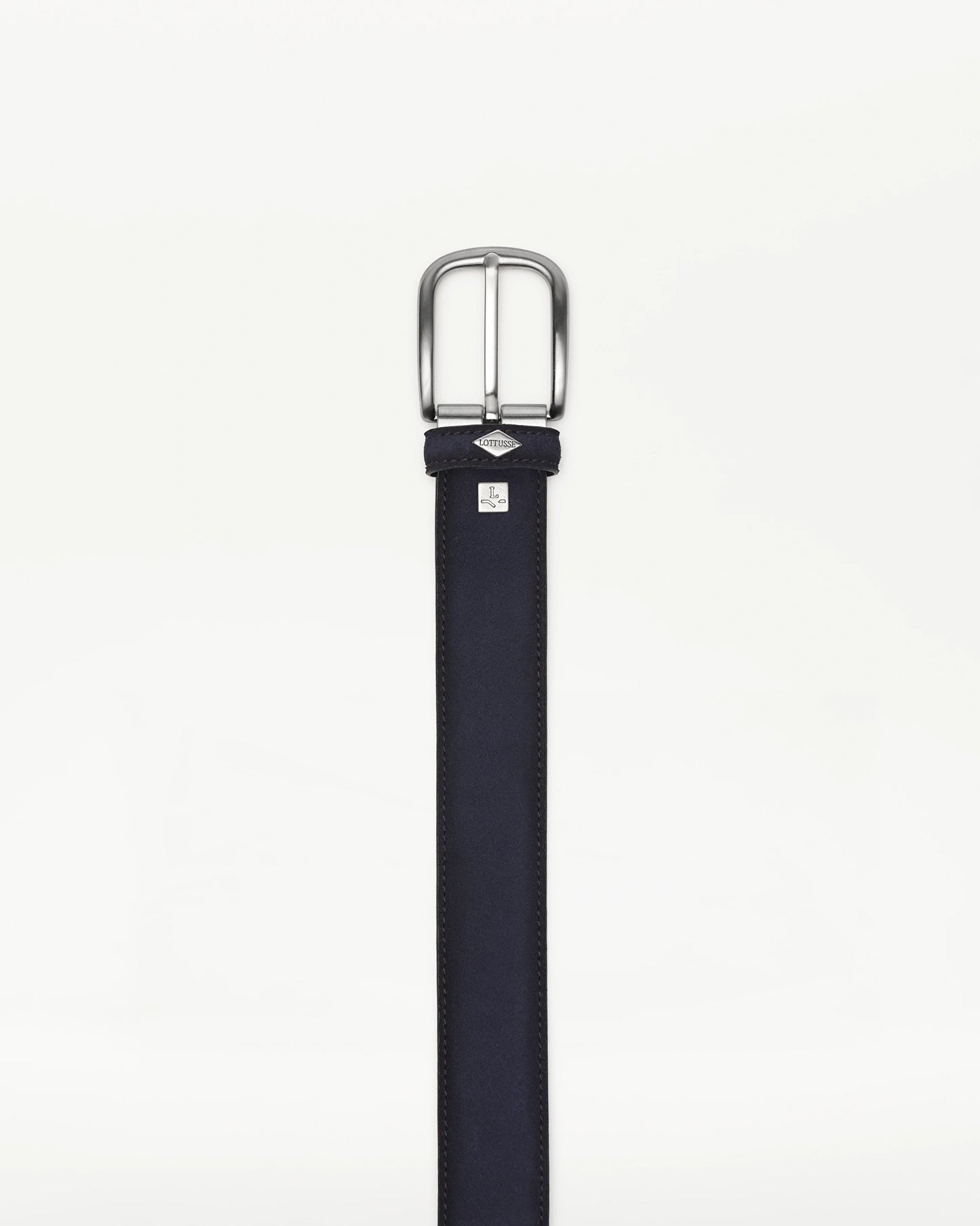LOTTUSSE | CINTURONES | HOMBRE | CINTURÓN DE BECERRO DE ANTE DE NOBUK EN AZUL MARINO | AZUL MARINO