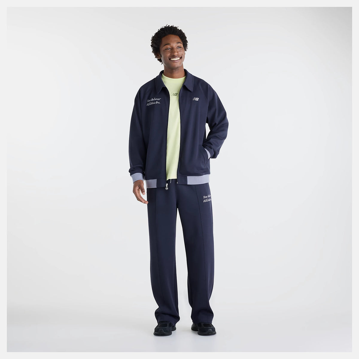 NEW BALANCE Sport Legacy Pique Jacket DARK Night: ブルー ジャケット メンズ