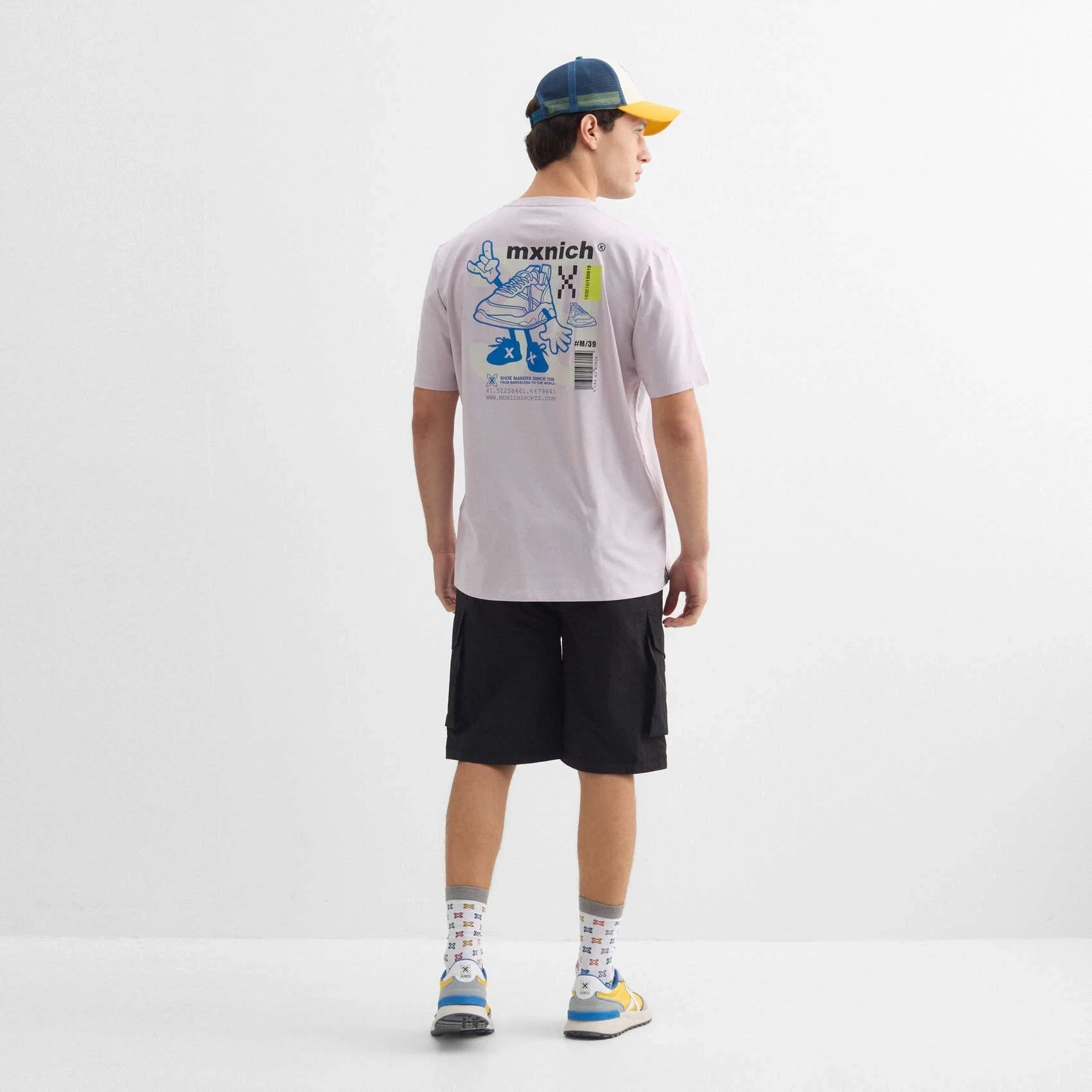 Camisetas Unisex De La Marca Munich Modelo Oversize T-Shirt Pixel Streetwear Lilac En Color Lilac
