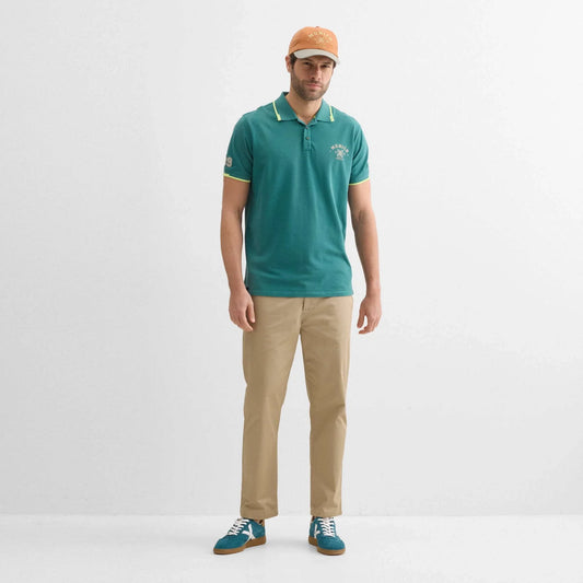 Polos Unisex De La Marca Munich Modelo Polo Varsity Lifestyle Green En Color Verde
