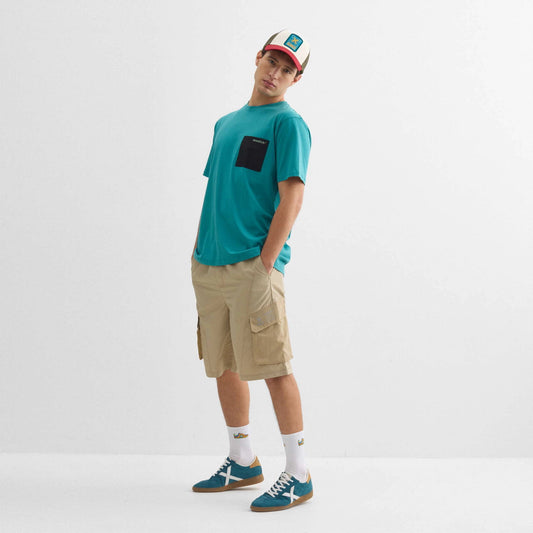 MUNICH | CAMISETAS | UNISEX | OVERSIZE T-SHIRT BOXES STREETWEAR PETROLEUM | AZUL