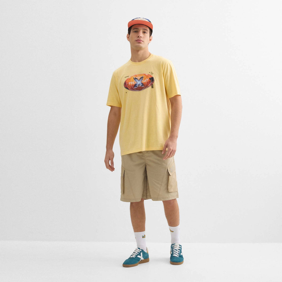 MUNICH Oversize T-shirt Arcade Streetwear Banana: amarillo T-shirt unisex