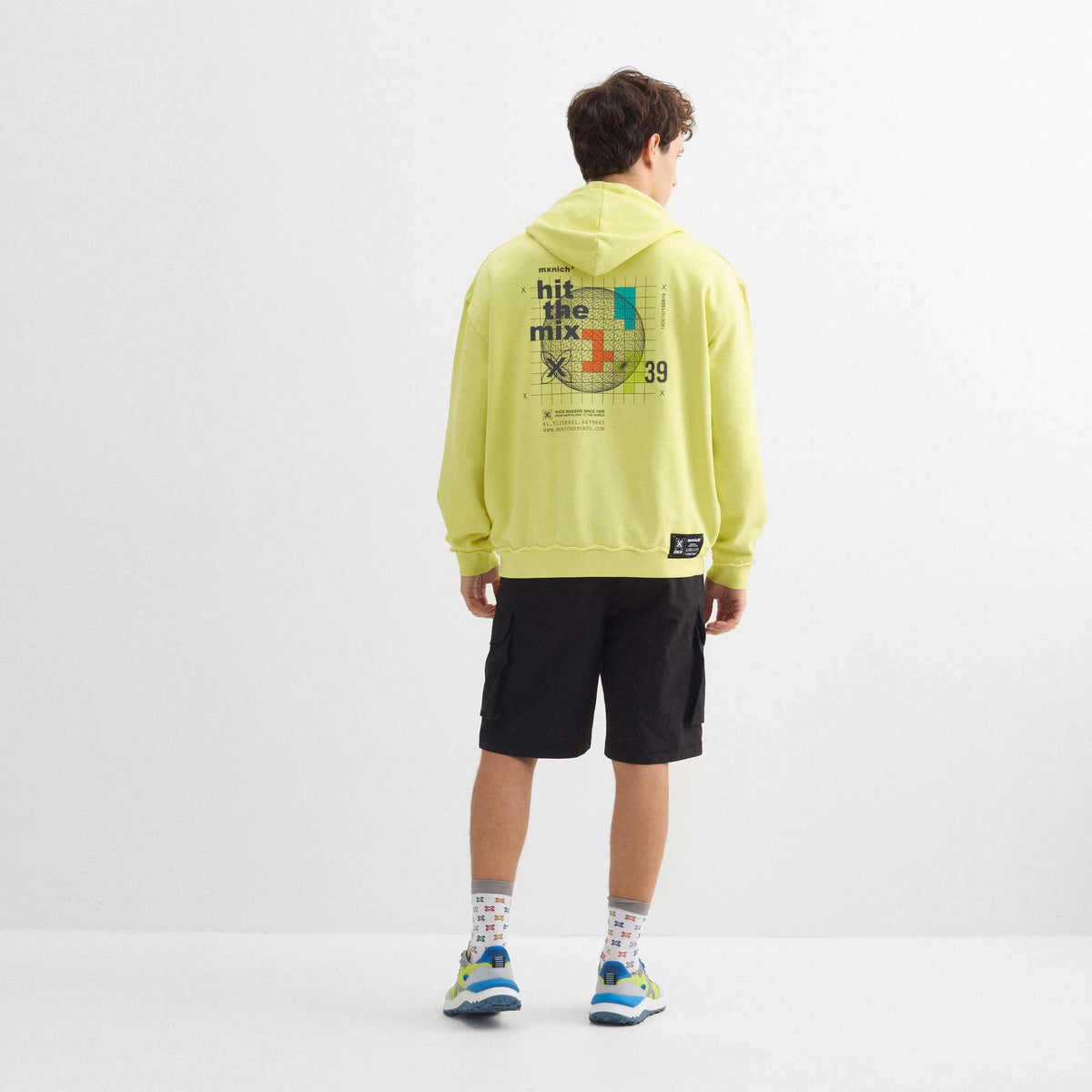 SUDADERA MUNICH UNISEX MODELO HOODIE GALAXY STREETWEAR LIME REFERENCIA 2507468