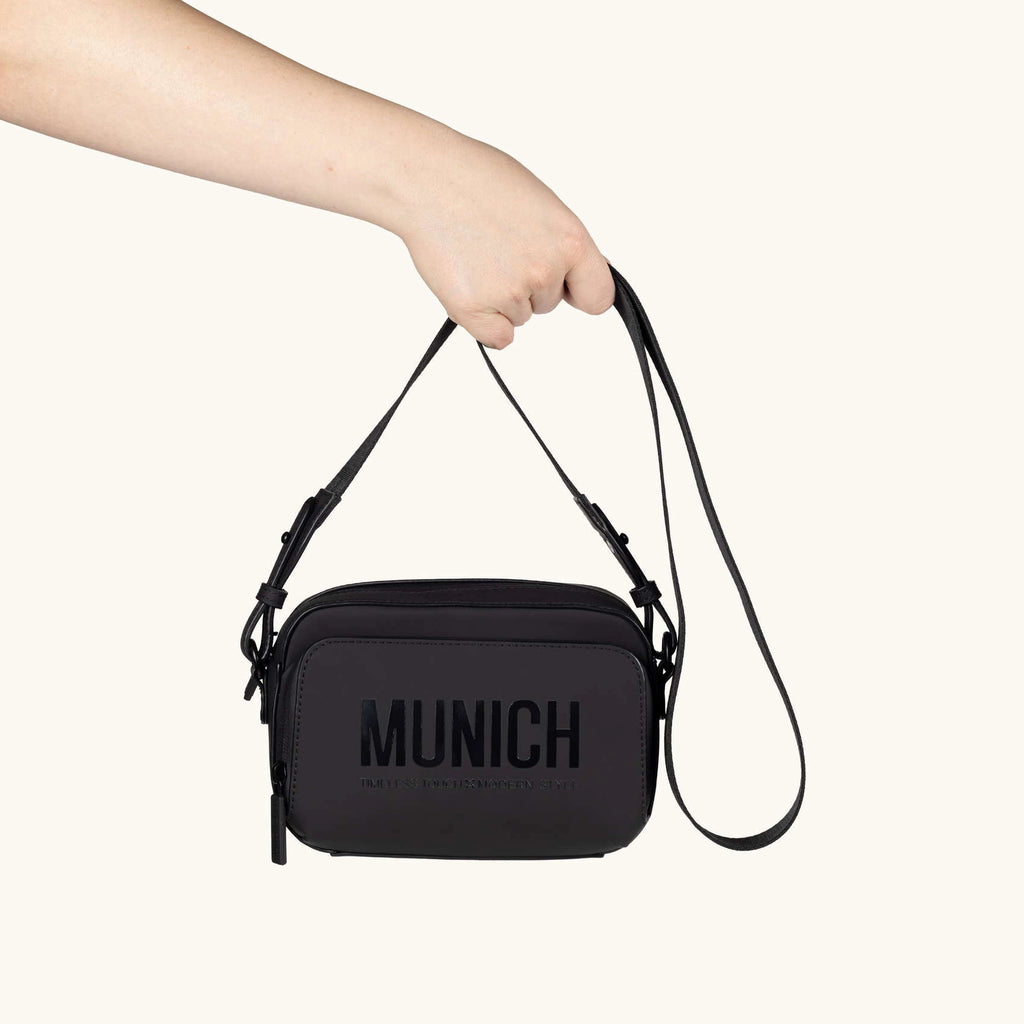 MUNICH Essence Crossbody Camera Negro: sort taske til kvinder