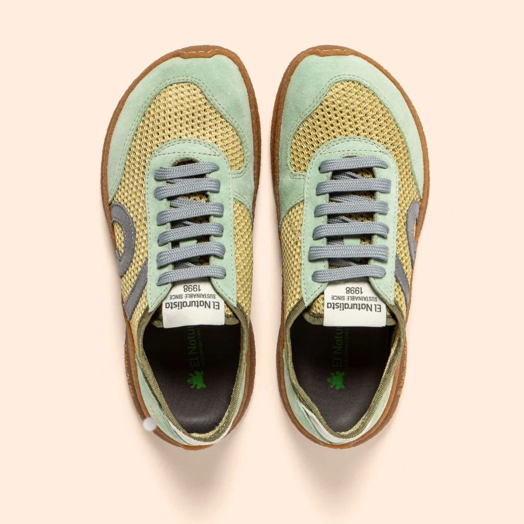 EL NATURALISTA | SNEAKERS | UNISEX | N5435C MULTI MATERIAL OLIVE/OROEL | VERDE