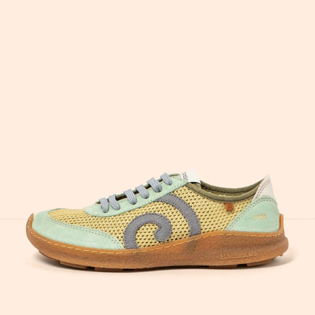 EL NATURALISTA | SNEAKERS | UNISEX | N5435C MULTI MATERIAL OLIVE/OROEL | VERDE