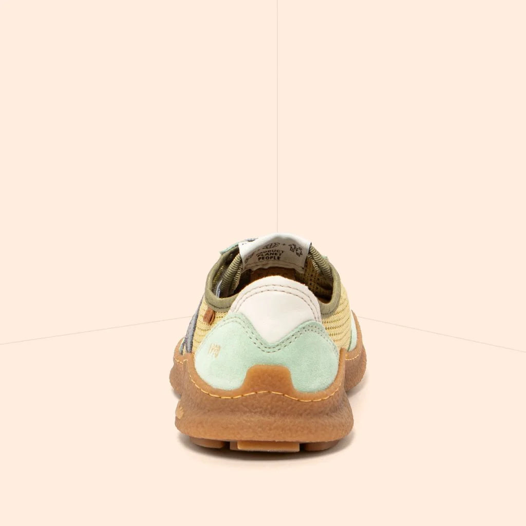 EL NATURALISTA | SNEAKERS | UNISEX | N5435C MULTI MATERIAL OLIVE/OROEL | VERDE