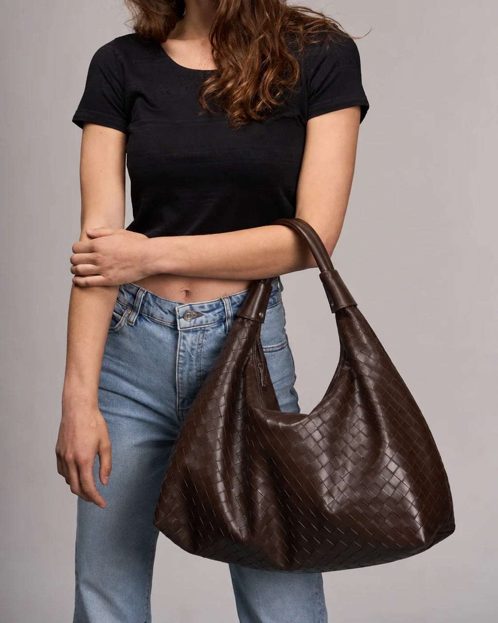 NUNOO | BOLSOS | MUJER | MAXI DANDY SQUARE DARK BROWN DARK BROWN | MARRÓN
