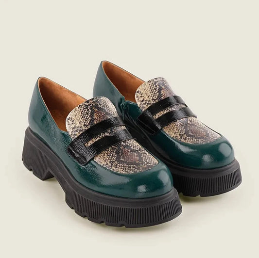 CHIE MIHARA | MOCASINS DONA | QAZULA SUCRE FOREST | NEGRE