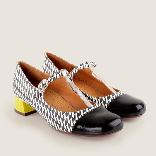 CHIE MIHARA | WOMEN'S DRESS SHOES | REVITA 45 SUCRE BLACK | YELLOW