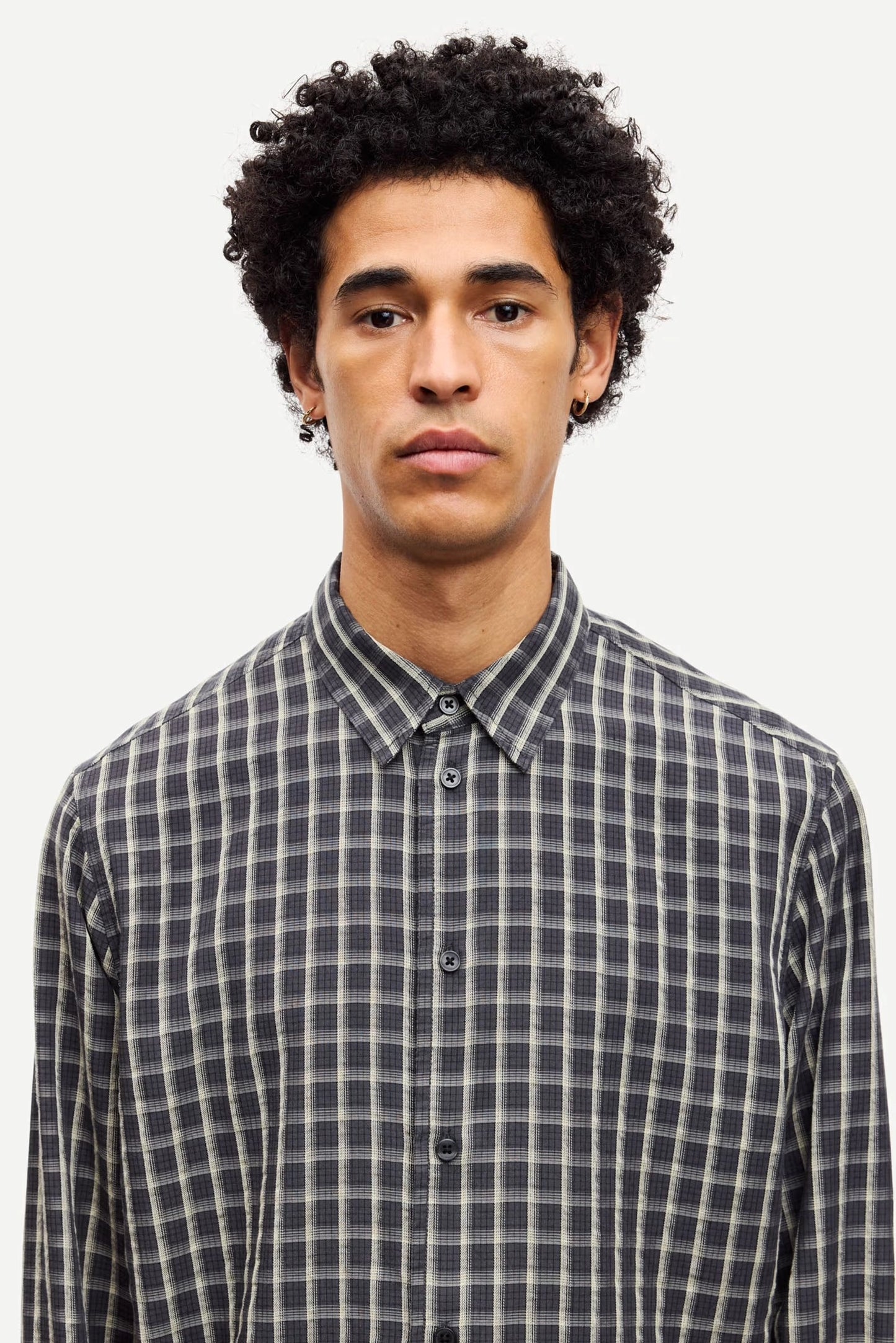SAMSOE | CAMISAS | HOMBRE | SARYAN SHIRT BLACK OYSTER CH 1570 | NEGRO