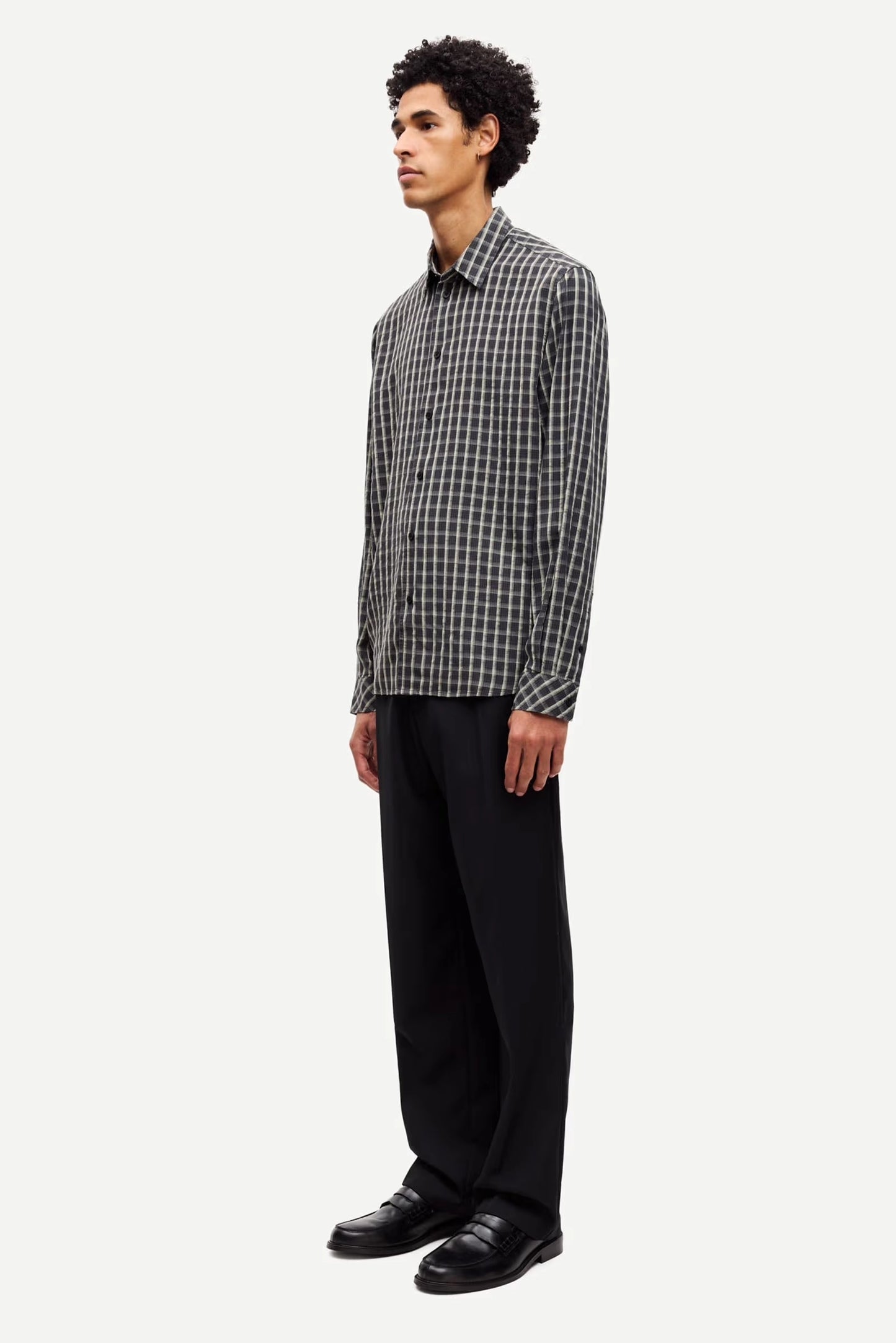 SAMSOE | CAMISAS | HOMBRE | SARYAN SHIRT BLACK OYSTER CH 1570 | NEGRO