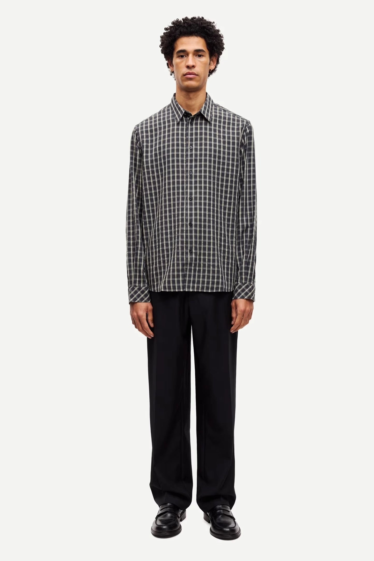 SAMSOE | CAMISAS | HOMBRE | SARYAN SHIRT BLACK OYSTER CH 1570 | NEGRO