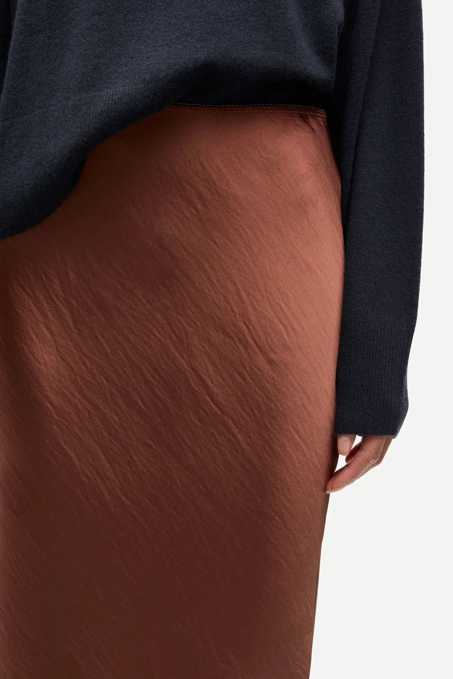 SAMSOE | FALDAS | MUJER | SAAGNETA LONG SKIRT TORTOISE SHELL | MARRÓN