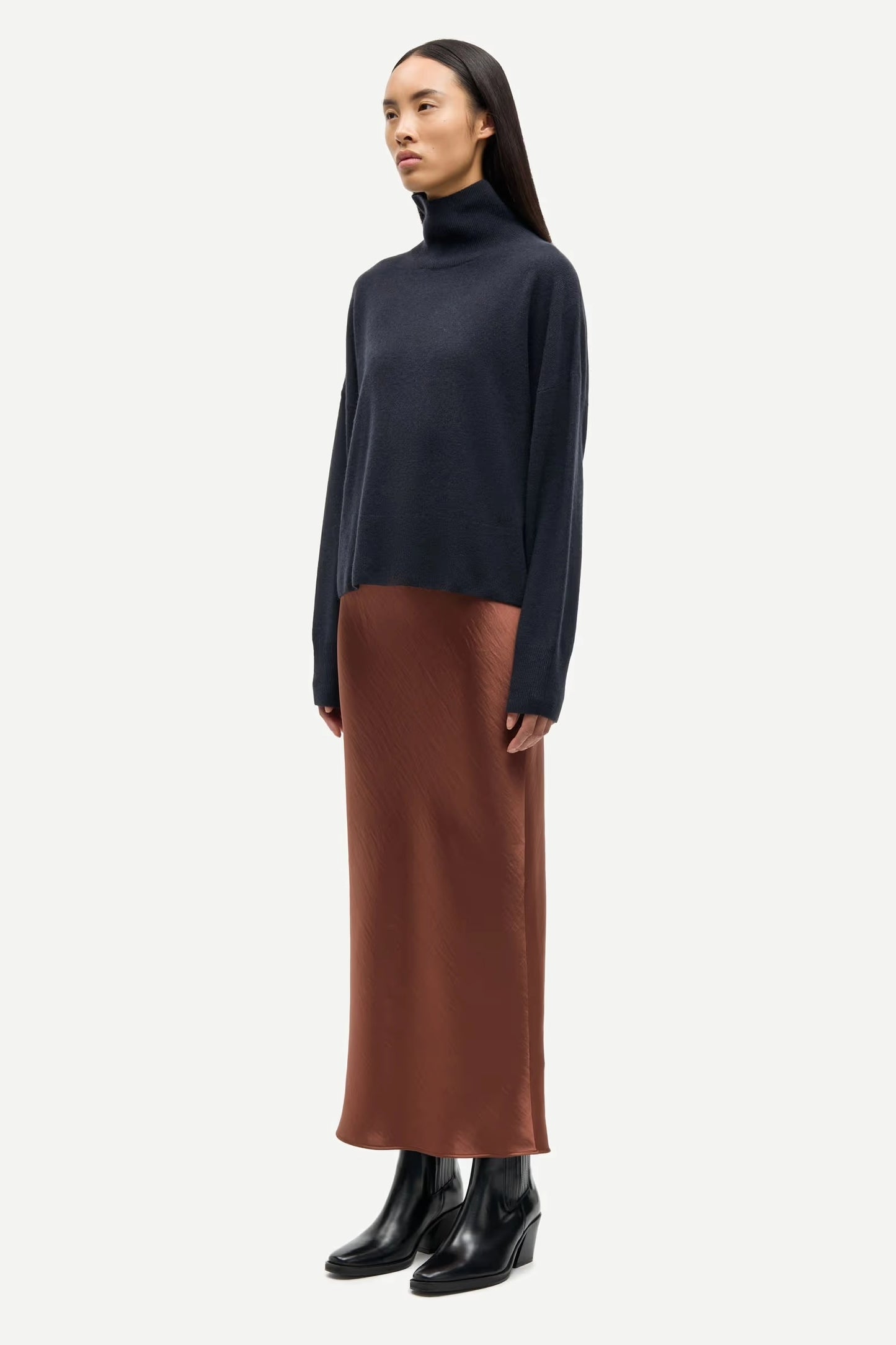SAMSOE | FALDAS | MUJER | SAAGNETA LONG SKIRT TORTOISE SHELL | MARRÓN