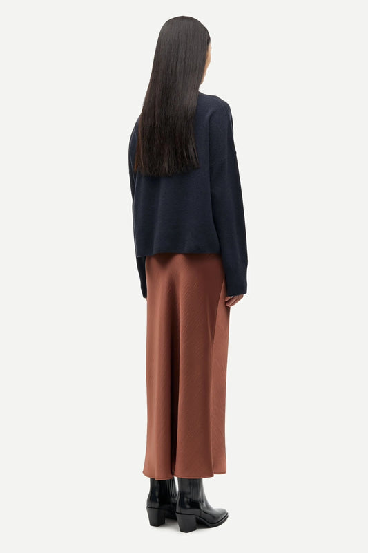 SAMSOE | FALDAS | MUJER | SAAGNETA LONG SKIRT TORTOISE SHELL | MARRÓN