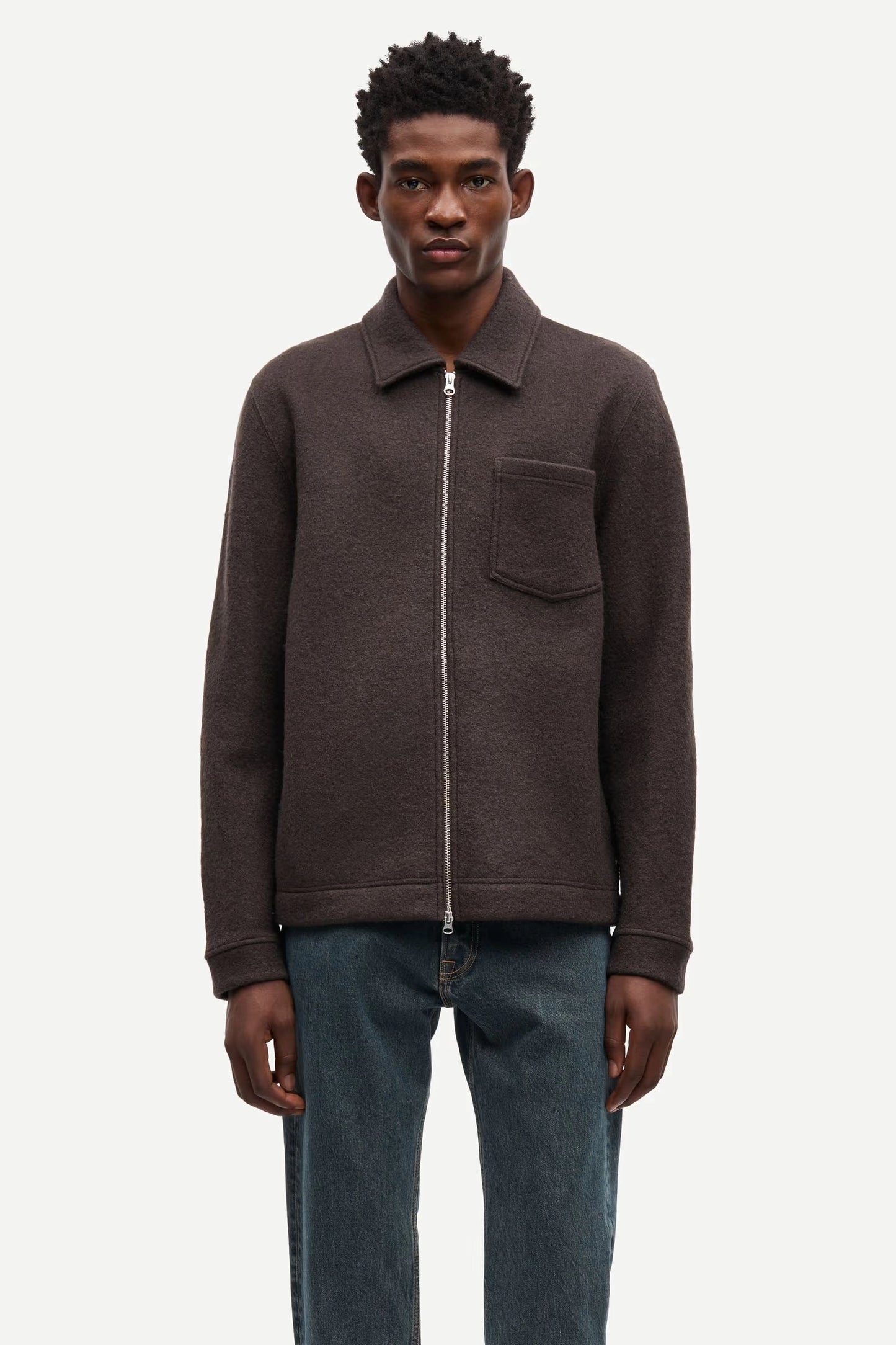 SAMSOE | CHAQUETAS | HOMBRE | HANNES FULL ZIP 146 | MARRÓN