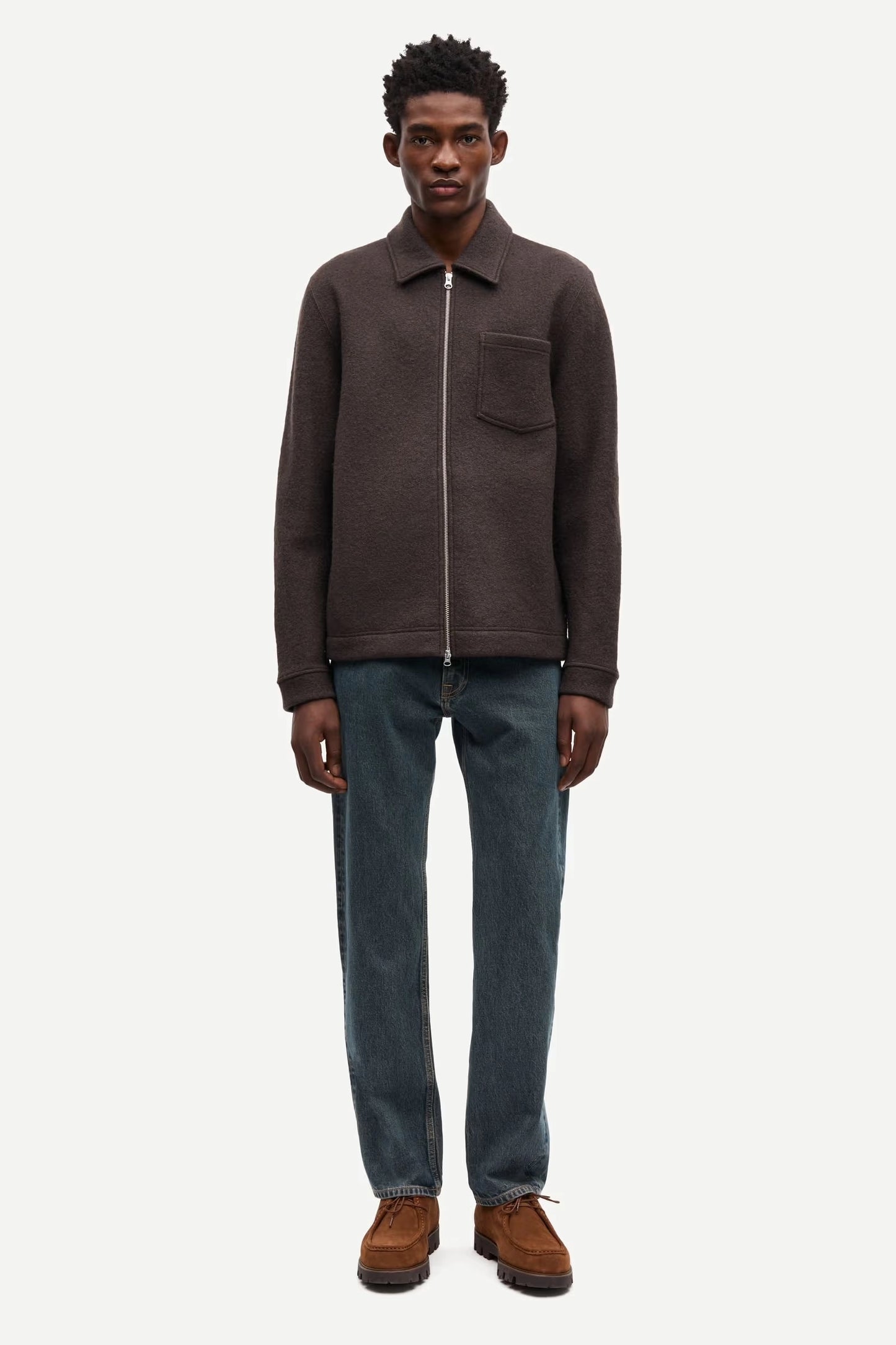 SAMSOE | CHAQUETAS | HOMBRE | HANNES FULL ZIP 146 | MARRÓN
