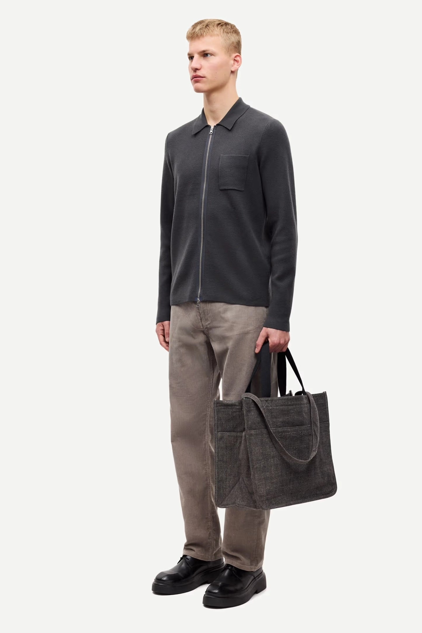 SAMSOE | CHAQUETAS | HOMBRE | GUNA X ZIP BLACK OYSTER 10490 | GRIS