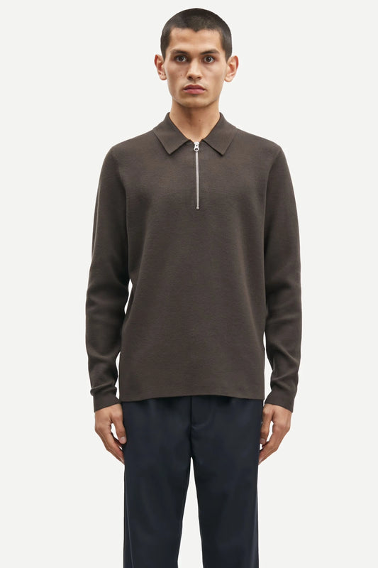 SAMSOE | JERSEYS | HOMBRE | GUNA HALF ZIP TURKISH COFFEE