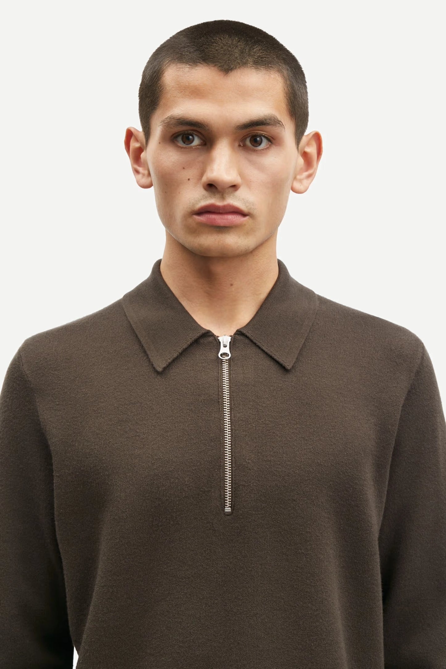 SAMSOE | JERSEYS | HOMBRE | GUNA HALF ZIP TURKISH COFFEE