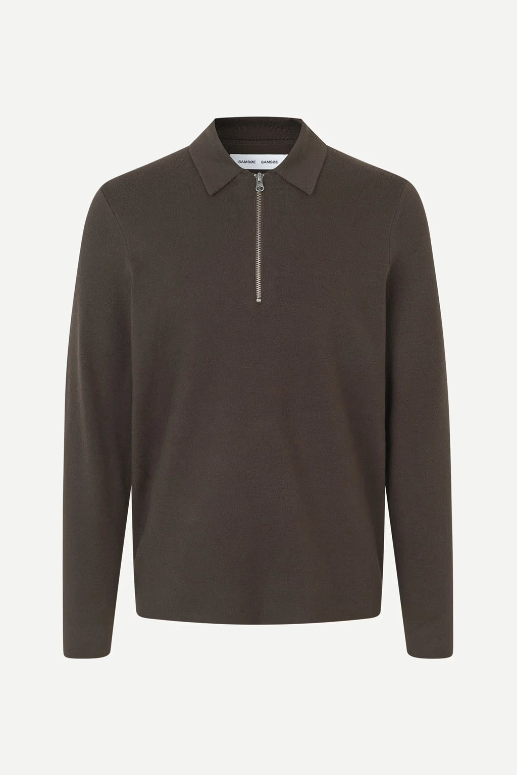 SAMSOE | JERSEY | HOME | GUNA HALF ZIP TURKISH COFFEE | MARRÓ