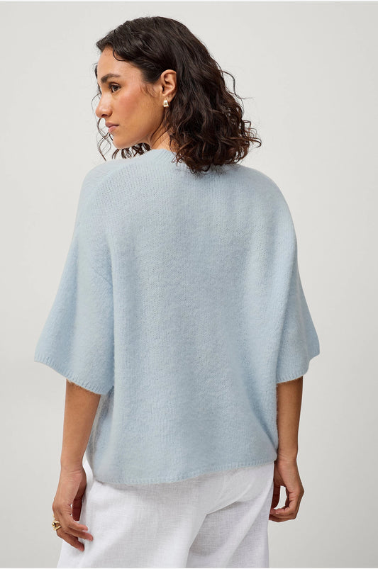 SECOND FEMALE | JERSEYS | MUJER | WANDA KNIT O-NECK NIGHT SKY | AZUL