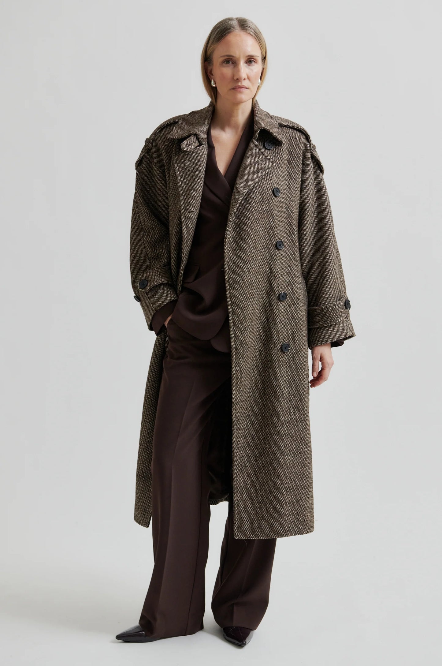 SECOND FEMALE | CHAQUETAS | MUJER | EMI COAT DELICIOSO | MARRÓN