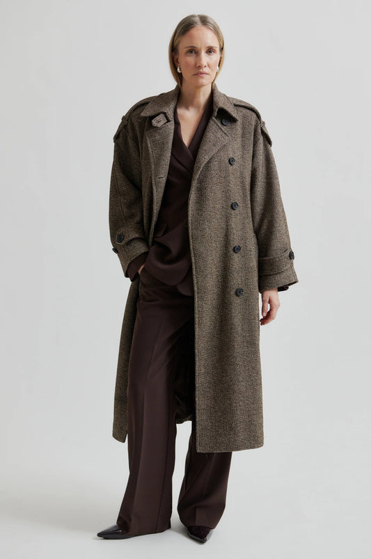 SECOND FEMALE | CHAQUETAS | MUJER | EMI COAT DELICIOSO | MARRÓN